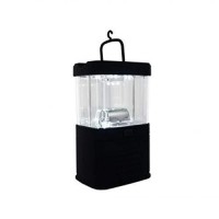 Case of 3Colors transparent black silverMaterials metal plasticPerfect for illuminating tents and walking with as a guiding light this LED Camping Lantern features a modern design made with durable transparent plastic and matte black antislip plastic with