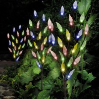 Solalite - Set Of 3 Solar Powered 60 Multi Coloured Led Branch Lights 3 Multicoloured