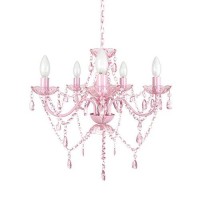 Tadpoles 5-Bulb Vintage Chandelier - Pink Sapphire | 20