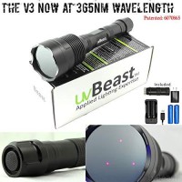 Uvbeast New V3 365Nm Black Light Uv Flashlight - High Definition Ultraviolet - High Power And Long Range Professional Grade Beam Best For Professional/Commercial Use - Usa Stock