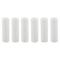 Creative Hobbies Set Of 6, 3 Inch Tall White Plastic Candle Covers Sleeves Chandelier Socket Covers ~Candelabra Base