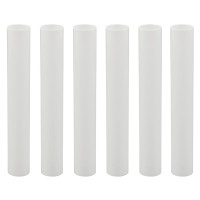 Creative Hobbies Set Of 6, 6 Inch Tall White Plastic Candle Covers Sleeves Chandelier Socket Covers ~Candelabra Base