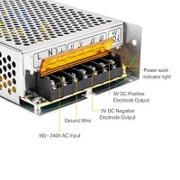 Btf-Lighting Ac100-240V To Dc5V60A Max300W Suit Dc5V1A~Dc5V60A Switching Power Supply Device Transformer Power Adapter Converter Jack For Ws2812B Ws2811 Ws2813 Sk6812 Etc Led Strip/String/Led Matrix