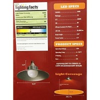 Stonepoint Led Lighting Utility Light Energy Efficient Bright Daylight Bulb With Shroud Fits Standard Edison Base 4000K And 4400 Lumens For Shop Light, Garage Light, Workshop