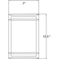 Nevis - Led Outdoor Wall Light - Satin Finish - Ribbed Frosted Glass Shade