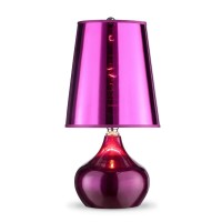 Brighten your living space with this unique modern looking table lamp Featuring a contemporary look with metallic color base Its minimalist design and unique color will complement any home dcor