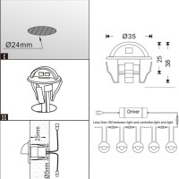 Fvtled Pack Of 10 Low Voltage Led Deck Lights Outdoor Step Stair Lights D35Mm 12V Ip65 Waterproof Warm White Landscape Deck Ligh