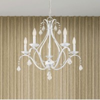 Livex Lighting 40845-92 Transitional Five Light Chandelier From Caterina Collection Dark Finish, English Bronze