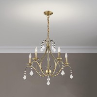 Livex Lighting 40845-92 Transitional Five Light Chandelier From Caterina Collection Dark Finish, English Bronze