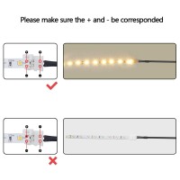 Lightingwill 10Pcs/Pack Strip To Dc Female Plug Solderless Snap Down 2Pin Conductor Led Strip Connector For Quick Splitter Connection Of 8Mm Wide 3528 2835 Single Color Flex Led Strips