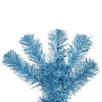 Vickerman 3' Sky Blue Pencil Artificial Christmas Tree, Blue Dura-Lit Incandescent Lights - Faux Pencil Christmas Tree - Seasonal Indoor Home Decor