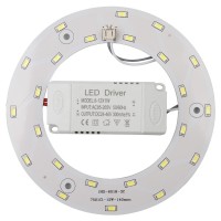 Ledytech 12W 5730 Smd Led Panel Ceiling Light Fixtures Circle Annular Round Replacement Board Bulb 6000K 1-Pack (White 6000-6500K)