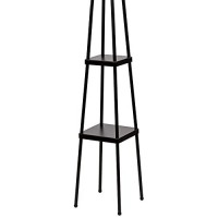 Catalina Lighting 19305-000 Modern Metal Etagere Floor Lamp With Shelves And Linen Shade, 58