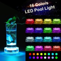 Creatrek Submersible Led Lights 16 Color Changing Pool Lights Battery Operated Pool Lights For Indoor Outdoor Party Yard