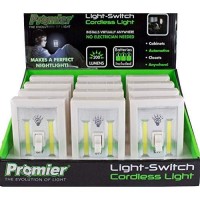 Litezall Cob Led Light Switch (12-Pack) W/ 200 Lumen - Wireless Portable Night Light - Cordless Stick On Lights For Closet, Cabinets, Pantry, & Kitchen - Batteries Included