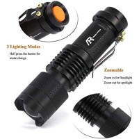 Ar Happy Online 3 Pack Red Light Flashlight, 3 Modes Mini Red Led Flashlight, Zoomable Red Flashlight Torch With Clip For Night Vision, Astronomy, Aviation, Night Observation