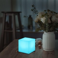 Mrgo 4Inch Dimmable Led Night Light Mood Lamp For Kids And Adults 16 Rgb Colors 8 Level Dimming 4 Lighting Effect Rech