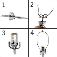 Creative Hobbies? Ml93H Silver Finish Make-A-Lamp Kit With All Parts Needed And Instructions For Diy Lamp Design Or Repair