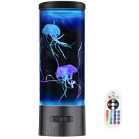 Calover Large Jellyfish Lamp Gifts For Kids Adults Electric Fantasy Tank Aquarium Night Mood Light For Birthday Holiday Home Christmas Decoration Relaxion