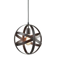 Truelite Industrial Metal Spherical Pendant Displays Changeable Hanging Lighting Fixture