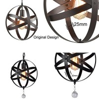 Truelite Industrial Metal Spherical Pendant Displays Changeable Hanging Lighting Fixture