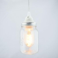 Fantado Wide Mouth Mason Jar Pendant Light Cord Kit Lid (Silver, Lid Only) By Paperlanternstore