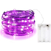 Bolweo 10Ft 30 Led Purple Fairy Lights Battery Operated String Lights Starry For Bedroom Decor Diwali Halloween Christmas Lights Tree Wedding Party Decoration