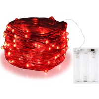 Bolweo Valentines Day Decoration Red Fairy Lights, 10Ft 30Led Lights Battery Operated, Waterproof Copper Wire Diwali Halloween String Lights For Bedroom Living Room Home Decor Wedding Decorations