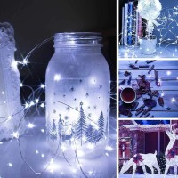 Bolweo Cool White 30 Led String Lights Battery Operated Diwali Fairy Lights Twinkling, 10Ft Silver Copper Wire Waterproof Indoor Outdoor Halloween Christmas Tree Living Room Home Bedroom Decoration