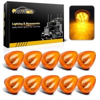 Partsam 10Pcs 2 Inch Amber 9Led Side Marker Lights, 2