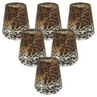 Royal Designs, Inc. Hardback Chandelier Shade Cs-958-5-6, Leopard Style 2 Design, 3 X 5 X 4.5, Pack Of 6