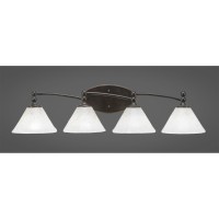 Capri 4 Light Bath Bar Shown In Dark Granite Finish With 7