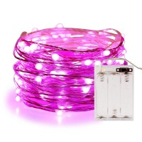 Anjaylia Pink String Lights, 10Ft/3M 30Leds Bright Light Party Home Festival Decorations Battery Operated Lights