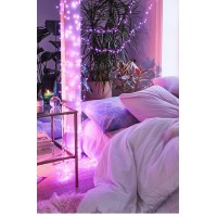 Anjaylia Pink String Lights, 10Ft/3M 30Leds Bright Light Party Home Festival Decorations Battery Operated Lights