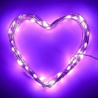 Anjaylia Purple String Lights, Led Fairy Lights Battery Operated 30Leds Firefly Fairy Lights Party Home Wedding Festival Decorations