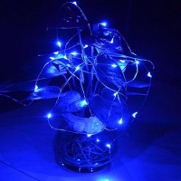 Anjaylia 10Ft3M 30Leds Blue Fairy Lights Battery Operated String Lights For Party Home Festival Decorations