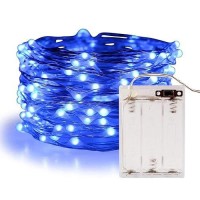 Anjaylia 10Ft3M 30Leds Blue Fairy Lights Battery Operated String Lights For Party Home Festival Decorations