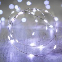 Anjaylia 10Ft/3M 30 Led Battery Operated Starry Fairy Lights String Lights For Party Home Wedding Festival Decoration, White