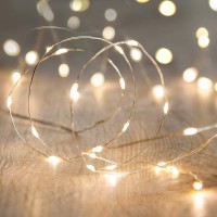 Anjaylia 16.5Ft 50 Led Fairy Lights Battery Operated String Lights For Party Home Wedding Festival Decoration, Warm White