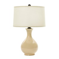 Fangio Lighting W-Mr8747Bone Ceramic Table Lamp, 15 X 15 X 24, Bone & Oil Rubbed Bronze Accents