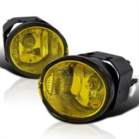 Spec-D Tuning Yellow Lens Fog Lights +H3 Bulbs+Switch Included Compatible With Nissan Maxima 2000-2001, Sentra, Frontier, L+R Pair Assembly