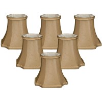 Royal Designs, Inc. Decorative Inverted Corner Bell Chandelier Shade Cs-714Agl-6, Antique Gold, 3 X 5 X 4.5, Pack Of 6