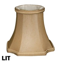 Royal Designs, Inc. Decorative Inverted Corner Bell Chandelier Shade Cs-714Agl-6, Antique Gold, 3 X 5 X 4.5, Pack Of 6