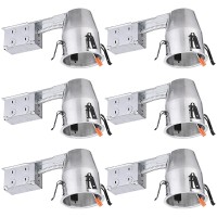 Torchstar 4 Inch Remodel Recessed Lighting Housing, Ul Listed, Air Tight Ic Can Housing, Tp24 Connector Included For Led Recessed Downlight Retrofit Kit, Pack Of 6