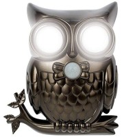 Ideaworks Jb7682 Decorative Led Motion Sensor Hooting Owl Light, Black