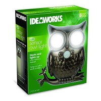 Ideaworks Jb7682 Decorative Led Motion Sensor Hooting Owl Light, Black