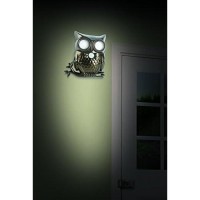 Ideaworks Jb7682 Decorative Led Motion Sensor Hooting Owl Light, Black