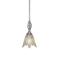 Elegant Mini Pendant With Hang Straight Swivel Shown In Aged Silver Finish With 7