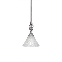 Elegant Mini Pendant With Hang Straight Swivel Shown In Aged Silver Finish With 7