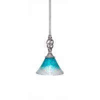 Elegant Mini Pendant With Hang Straight Swivel Shown In Aged Silver Finish With 7